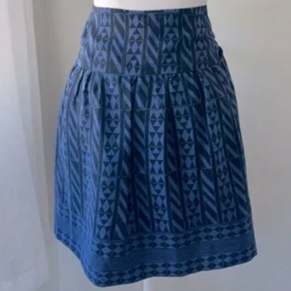 Madewell Silk Skyline Geometric Skirt – Size 4 - Picture 4 of 5